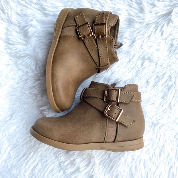 Taupe/ Camel Baby Bootie - Picture 2 of 3